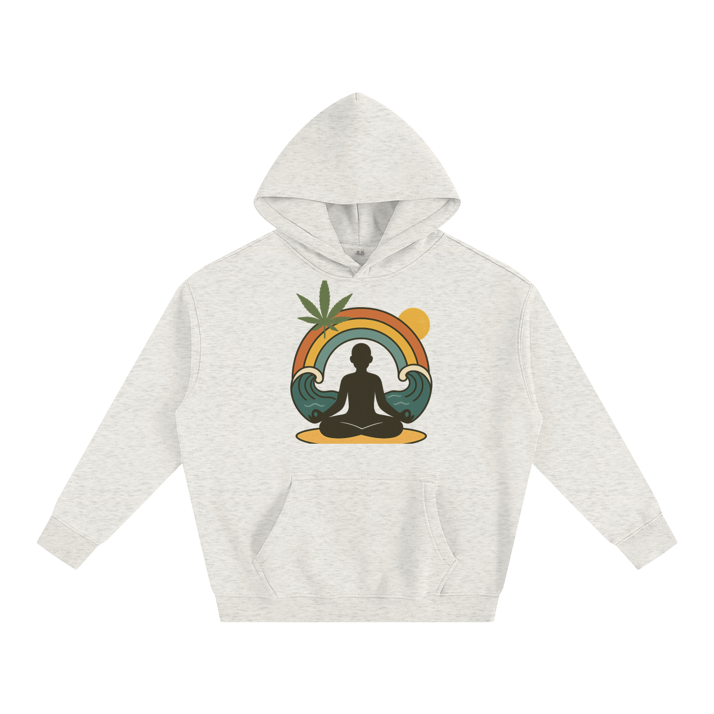 Yoga Vibes Oversize Fleeced Hoodie - Unisex
