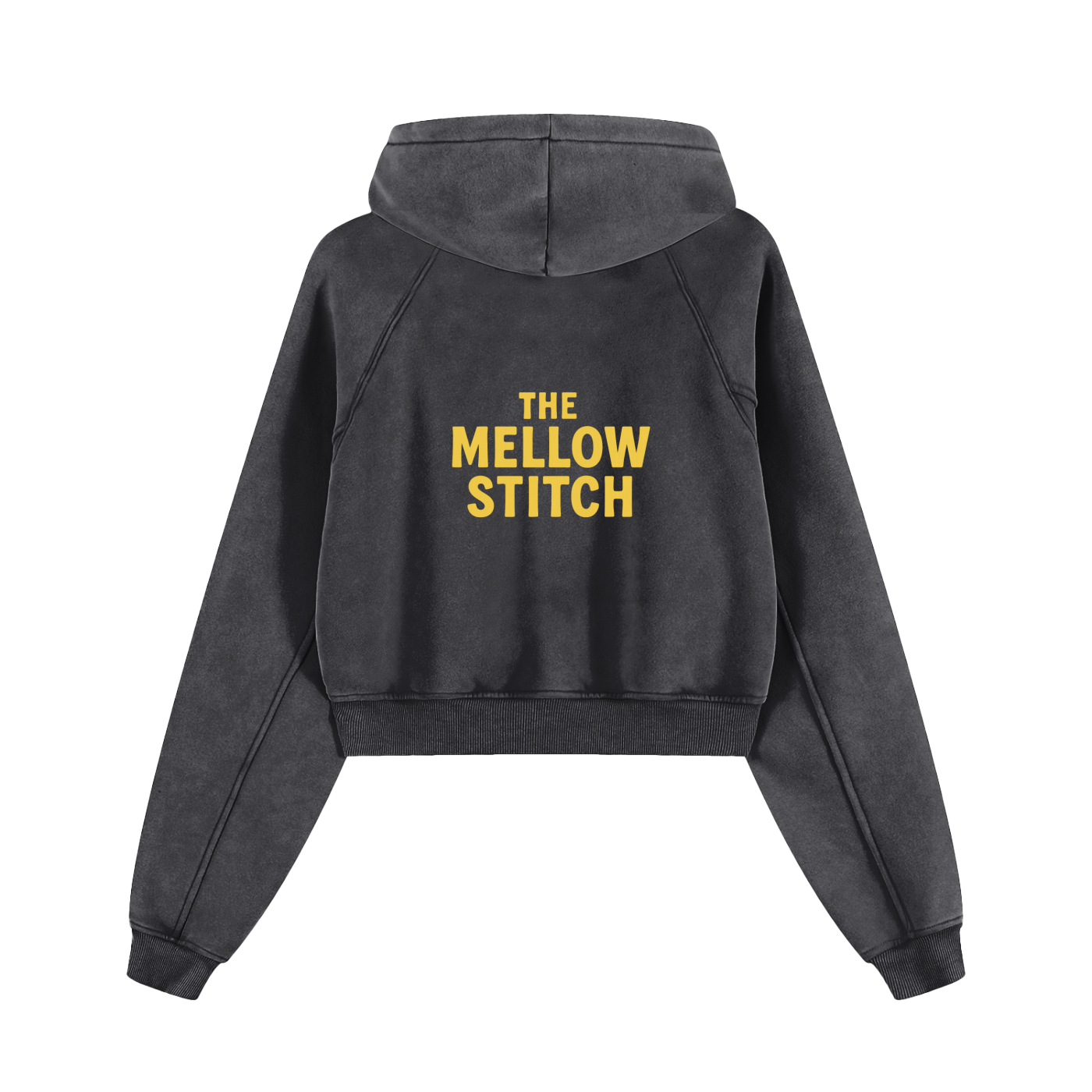 Good Vibes Only Snow Washed Cropped Hoodie - Women's