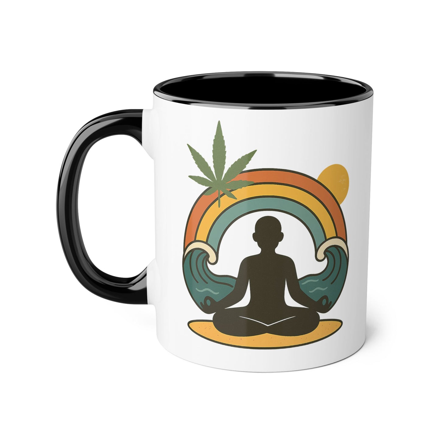 Rainbow Yoga Accent Mug 11oz