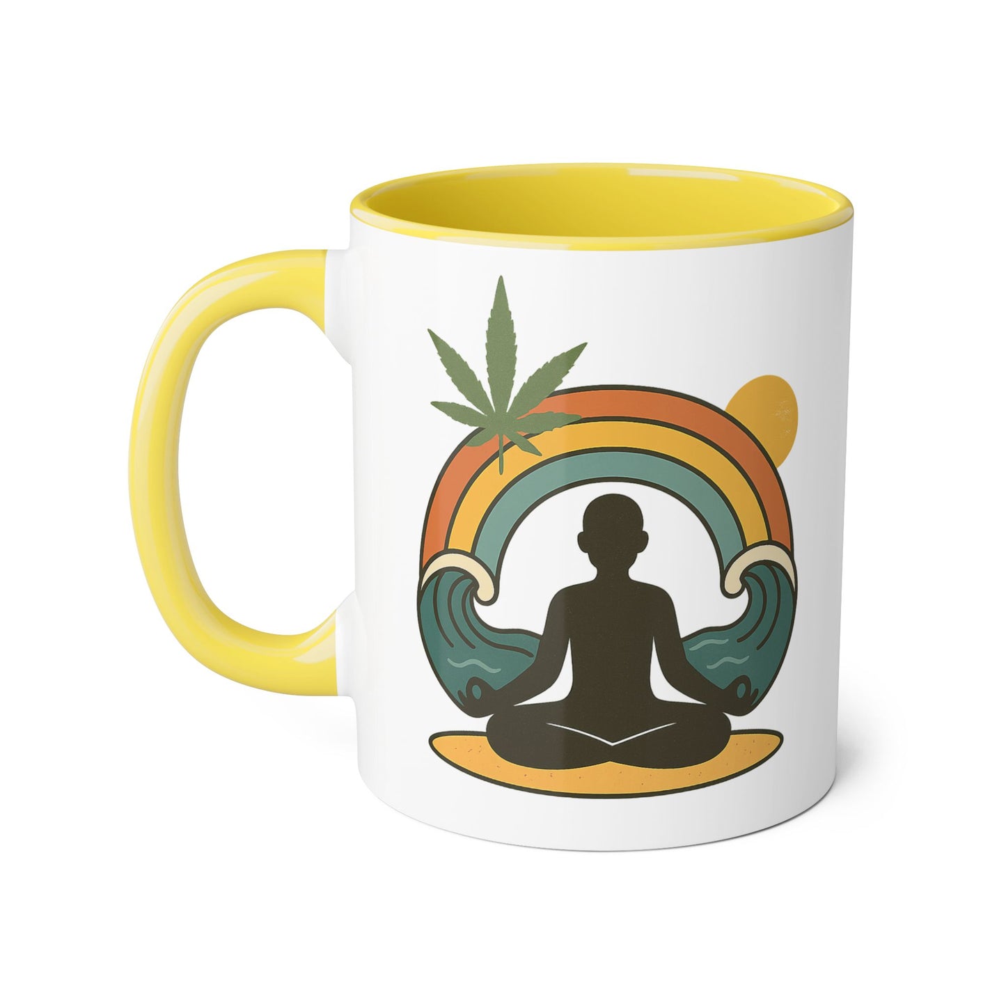 Rainbow Yoga Accent Mug 11oz