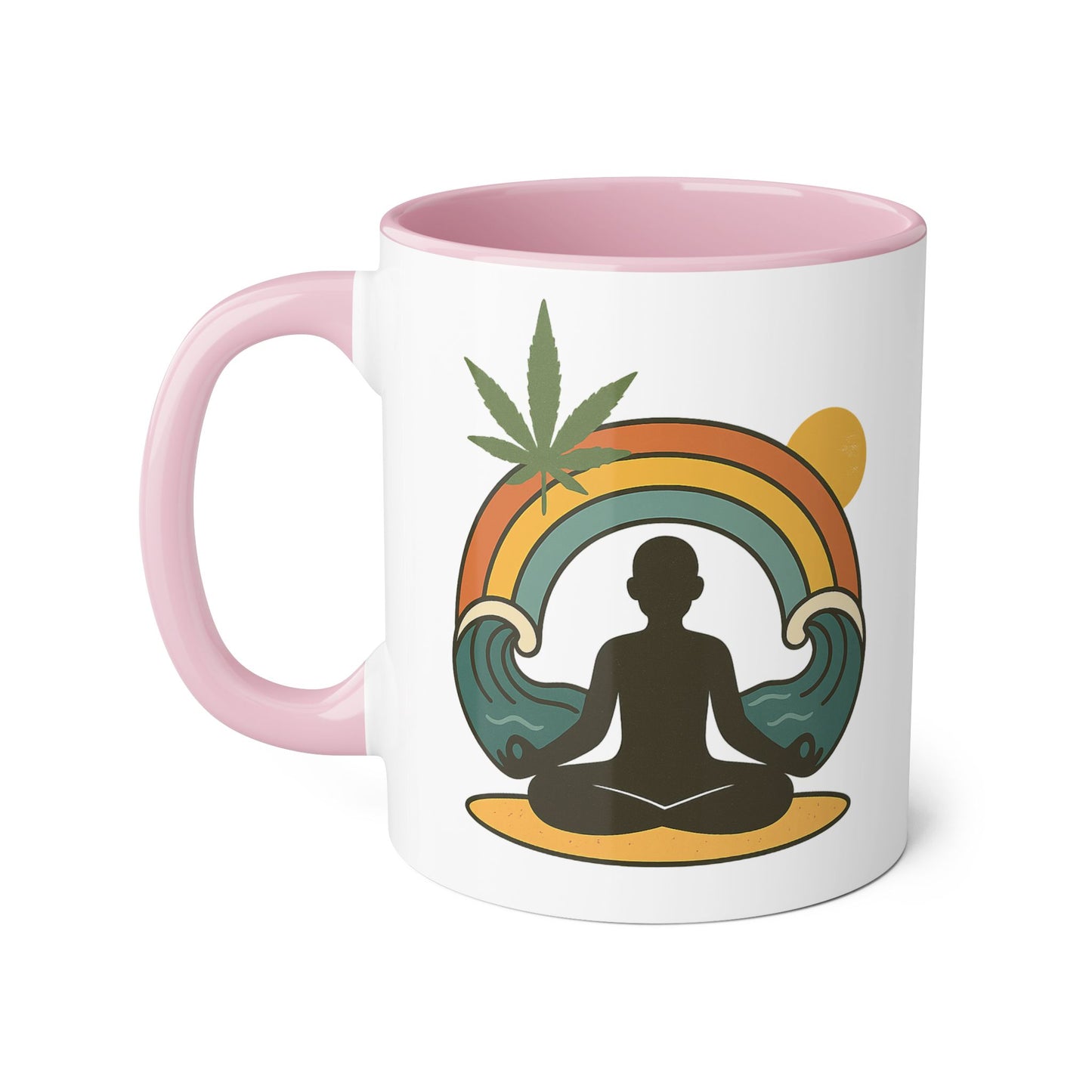 Rainbow Yoga Accent Mug 11oz