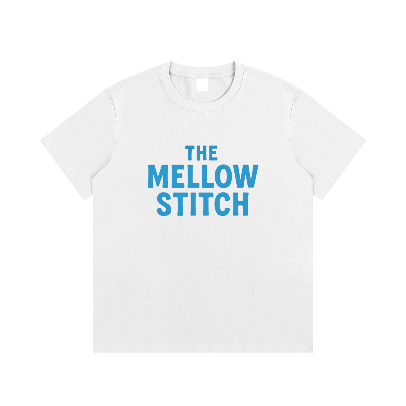 The Mellow Stitch Blue Essential Cotton T-Shirt - Unisex