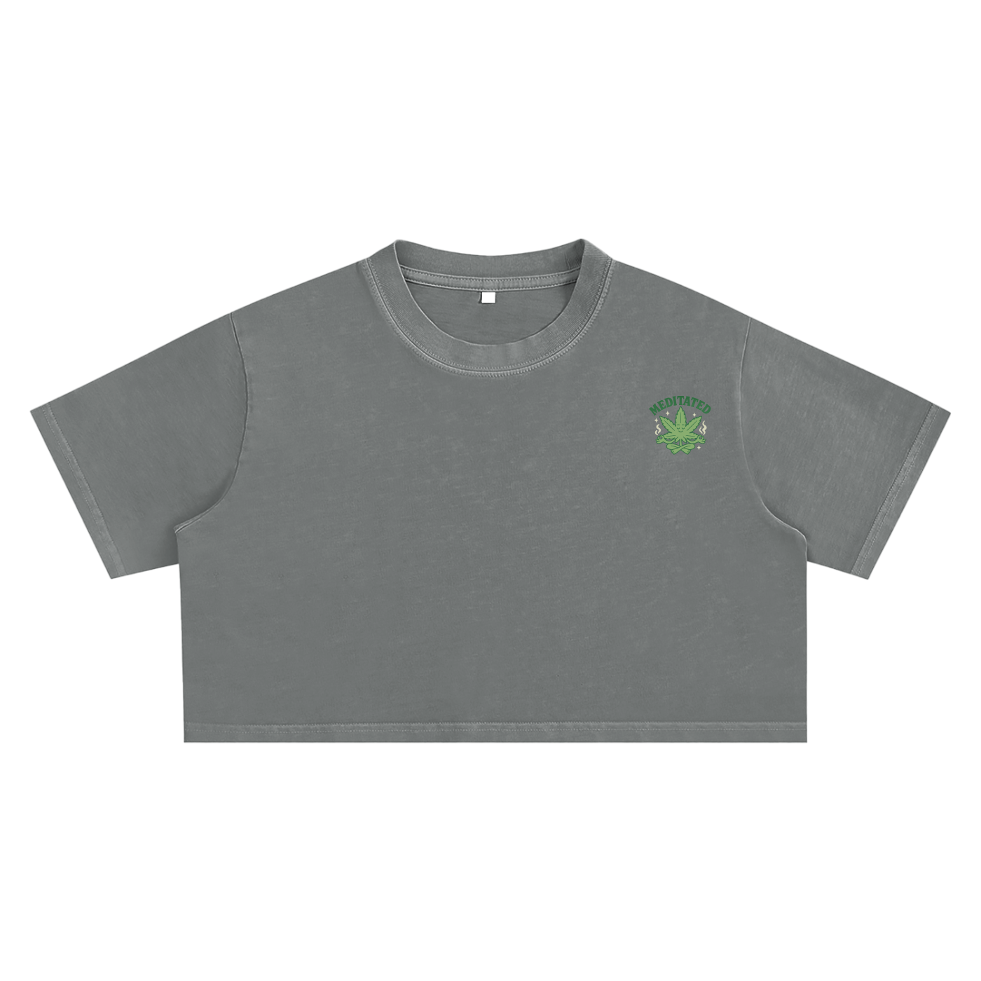 Meditated Snow Washed Crop Top - Women's