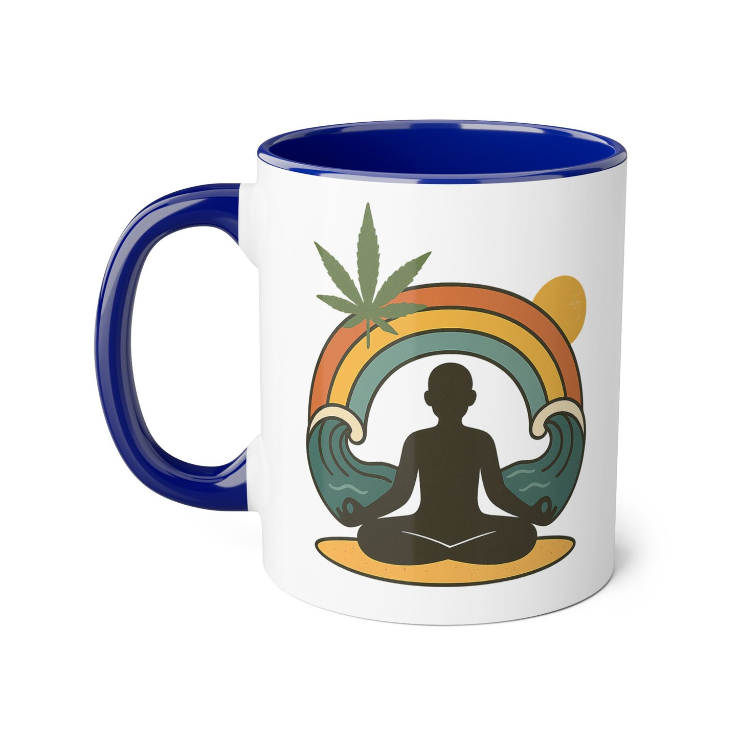 Rainbow Yoga Accent Mug 11oz