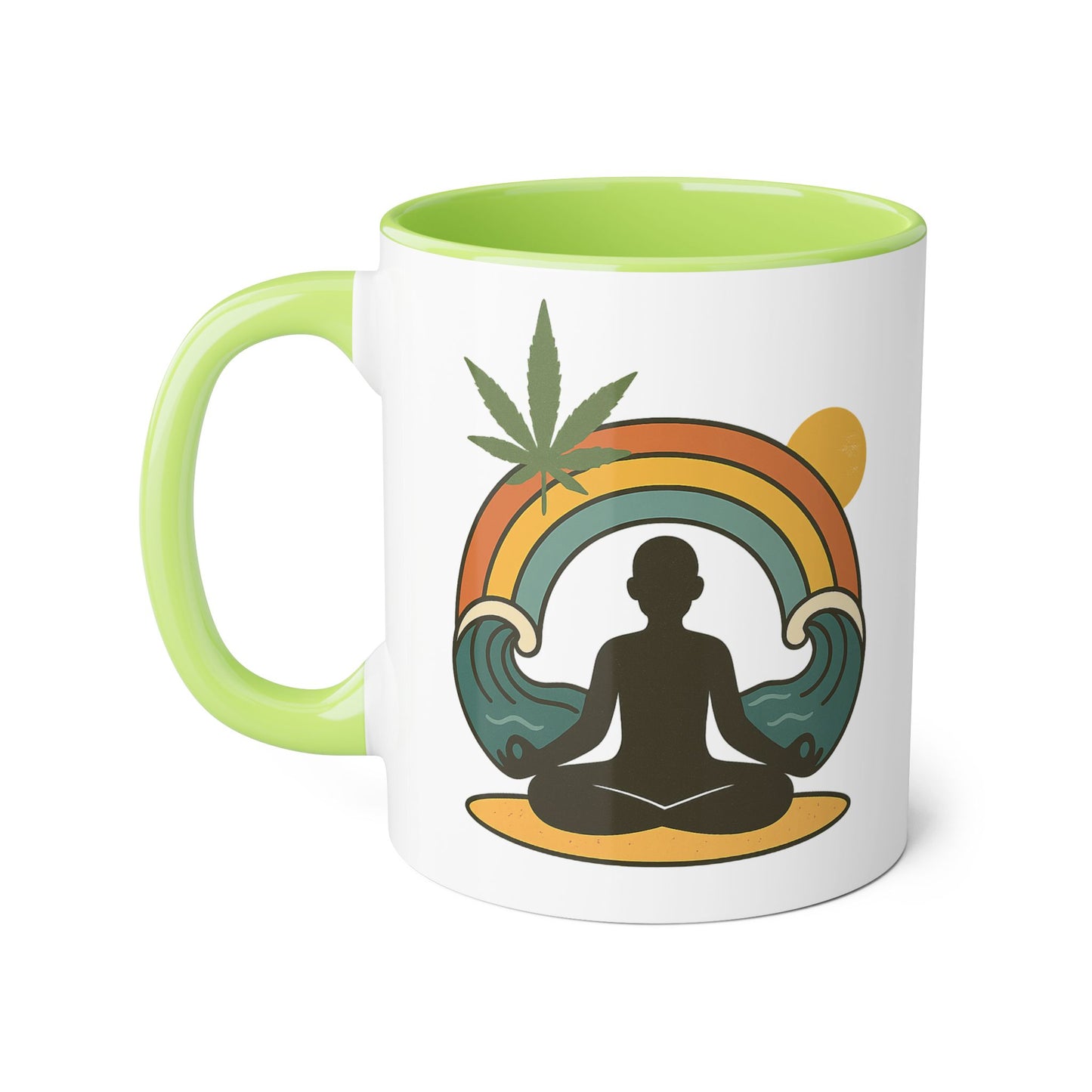 Rainbow Yoga Accent Mug 11oz