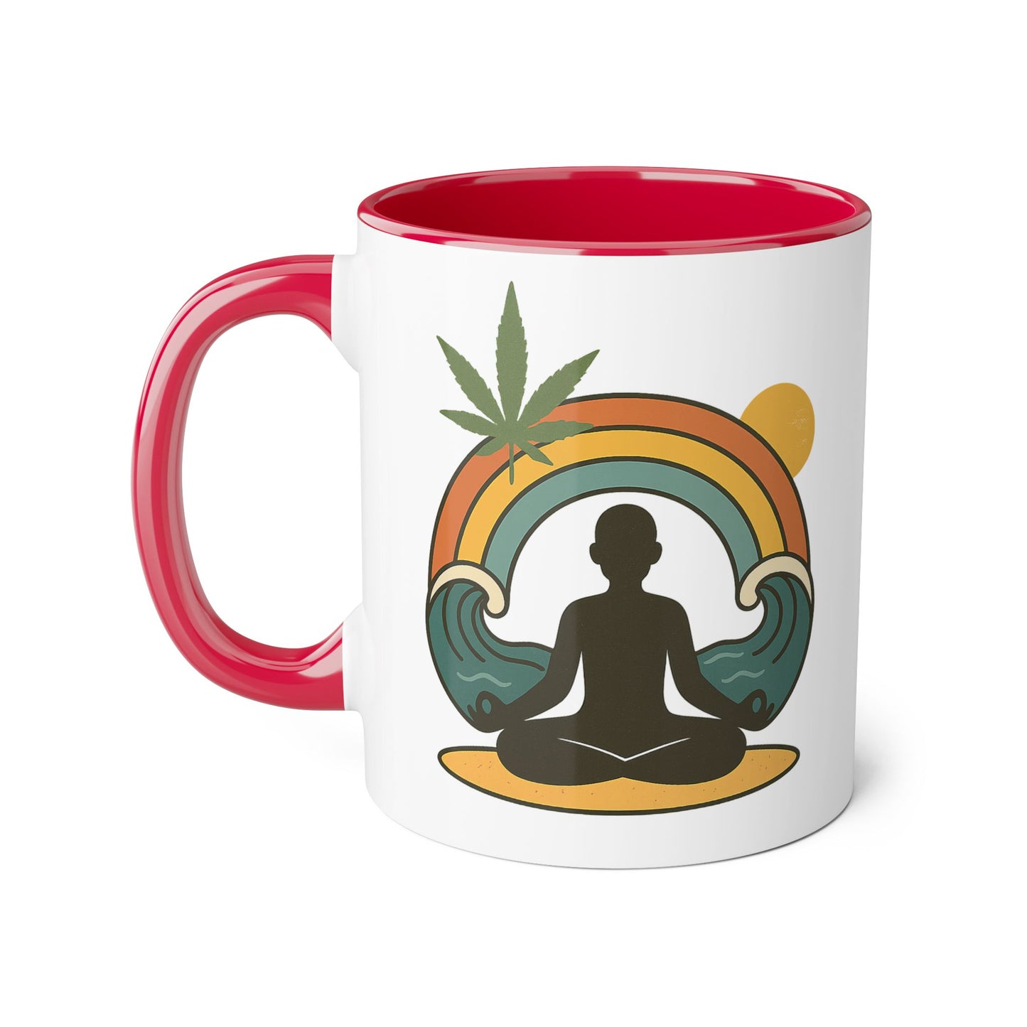 Rainbow Yoga Accent Mug 11oz