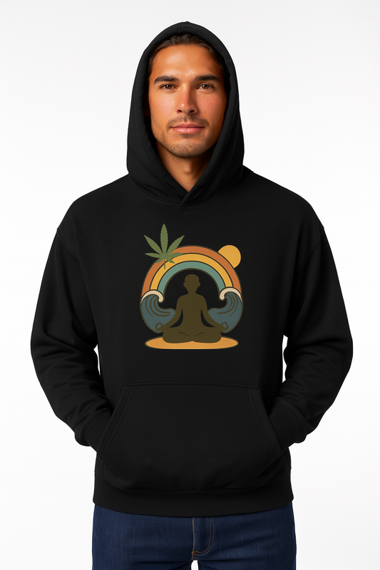 Yoga Vibes Oversize Fleeced Hoodie - Unisex