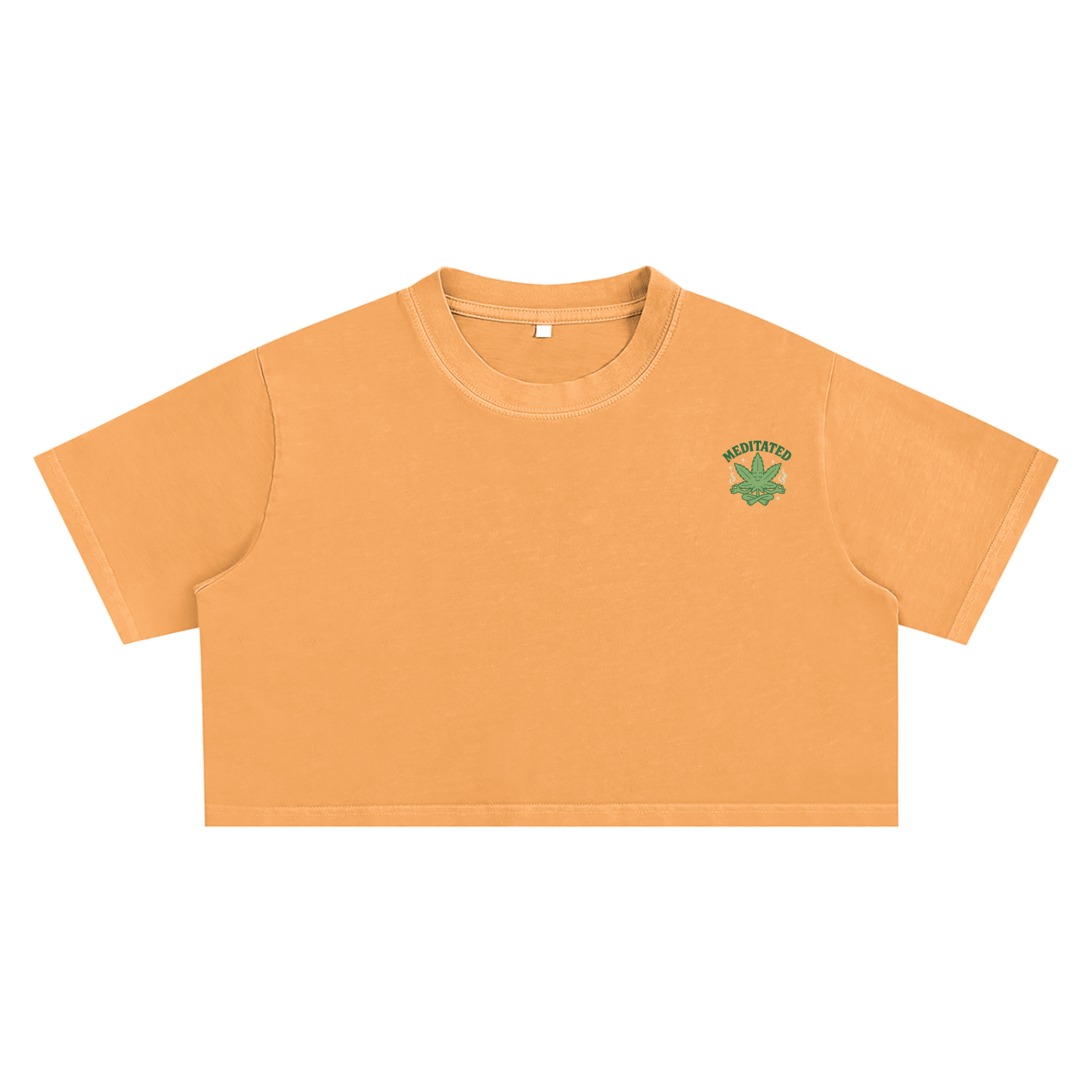 Meditated Snow Washed Crop Top - Women's