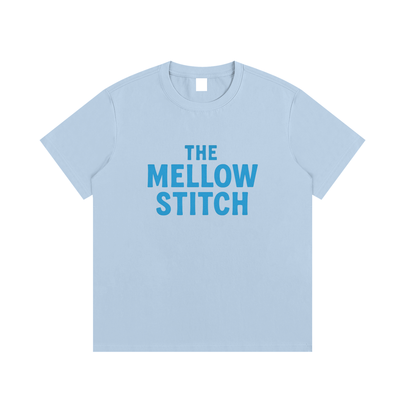 The Mellow Stitch Blue Essential Cotton T-Shirt - Unisex