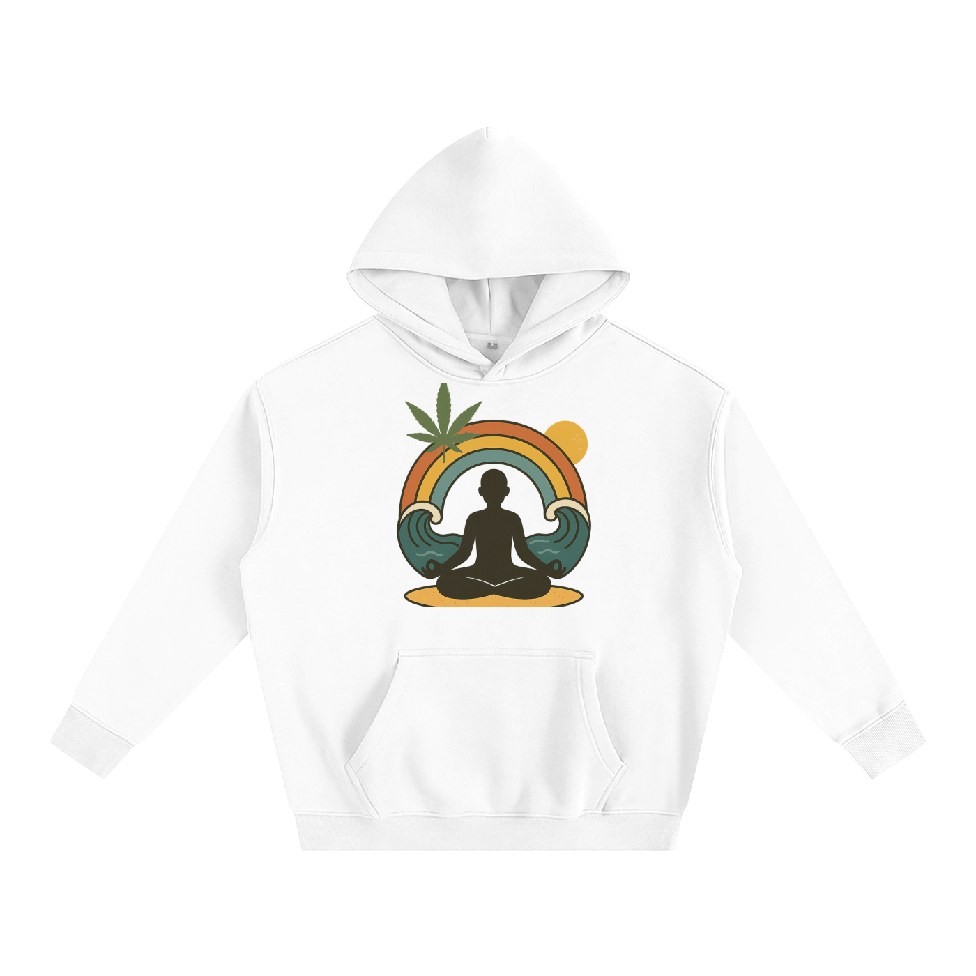 Yoga Vibes Oversize Fleeced Hoodie - Unisex