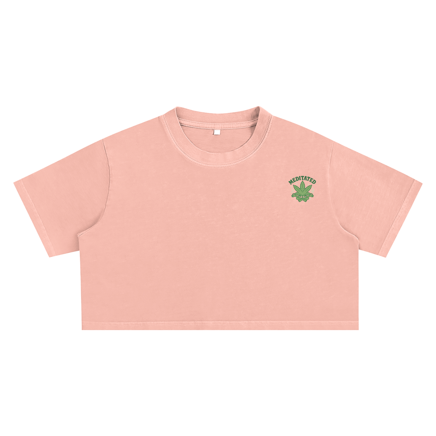Meditated Snow Washed Crop Top - Women's