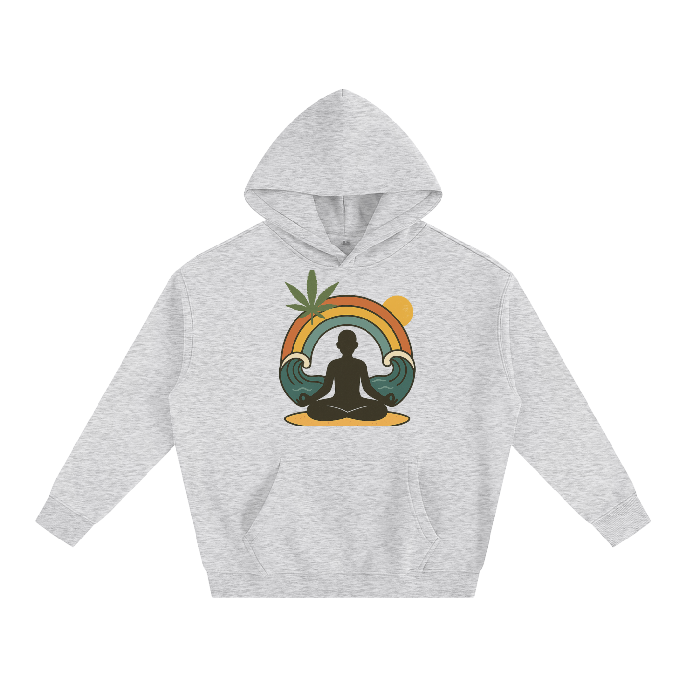 Yoga Vibes Oversize Fleeced Hoodie - Unisex