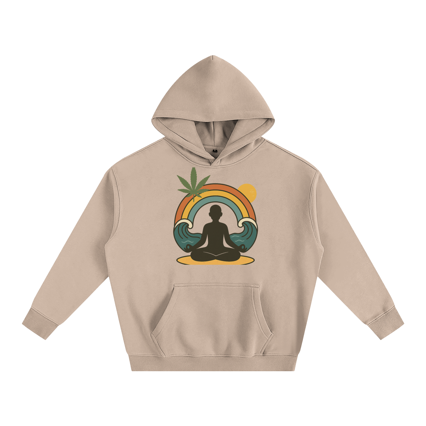 Yoga Vibes Oversize Fleeced Hoodie - Unisex